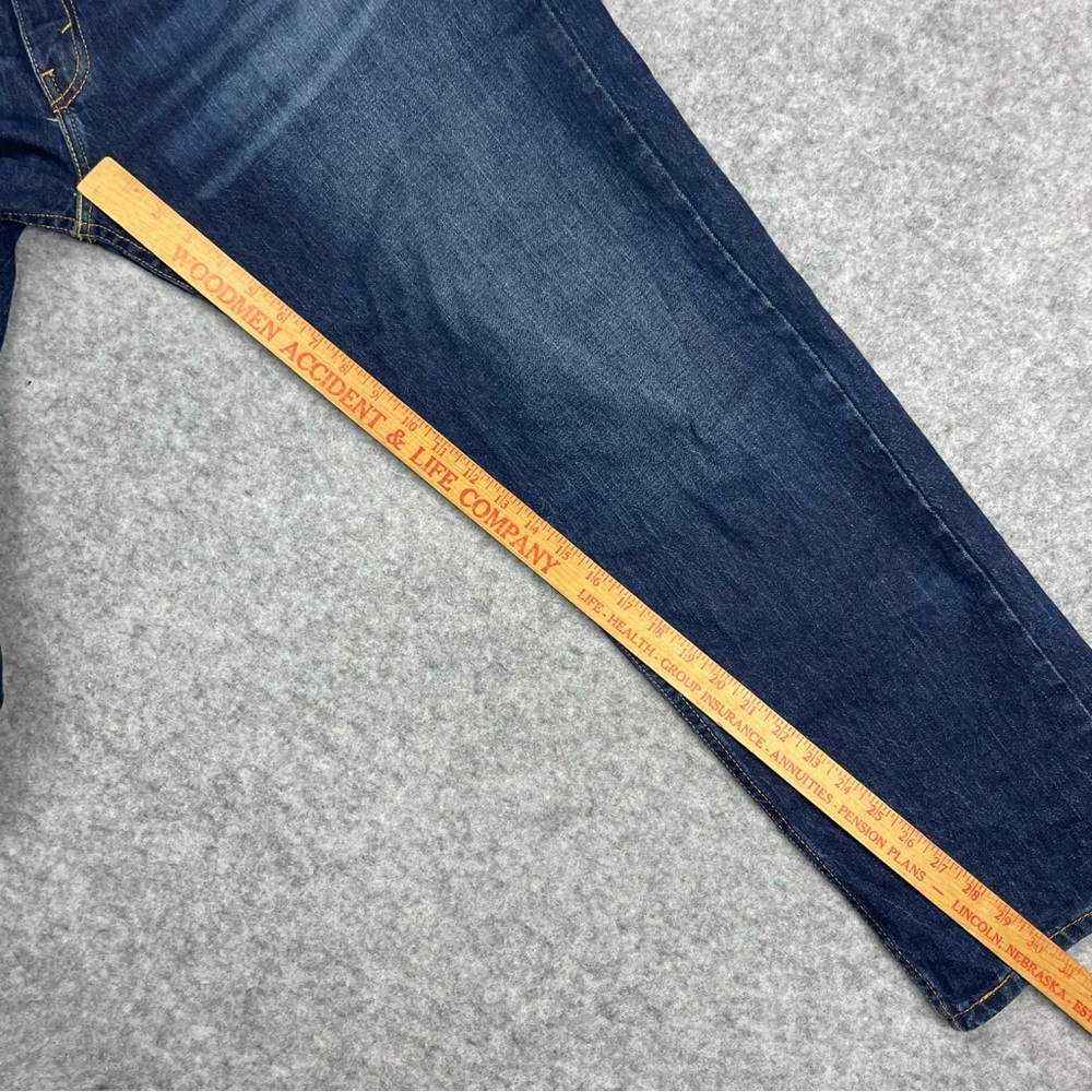 Levis 505 Jeans Mens‎ 38x30 Blue Whiskered Classic Straight Leg Denim 5 Pocket - Picture 8 of 11